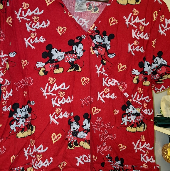 Disney Mickey Mouse and Minnie Mouse Scrub top - Picture 2 of 16